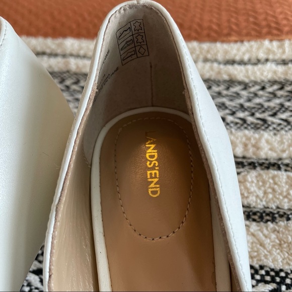 Lands' End White Peep Toe Heels - Picture 5 of 6